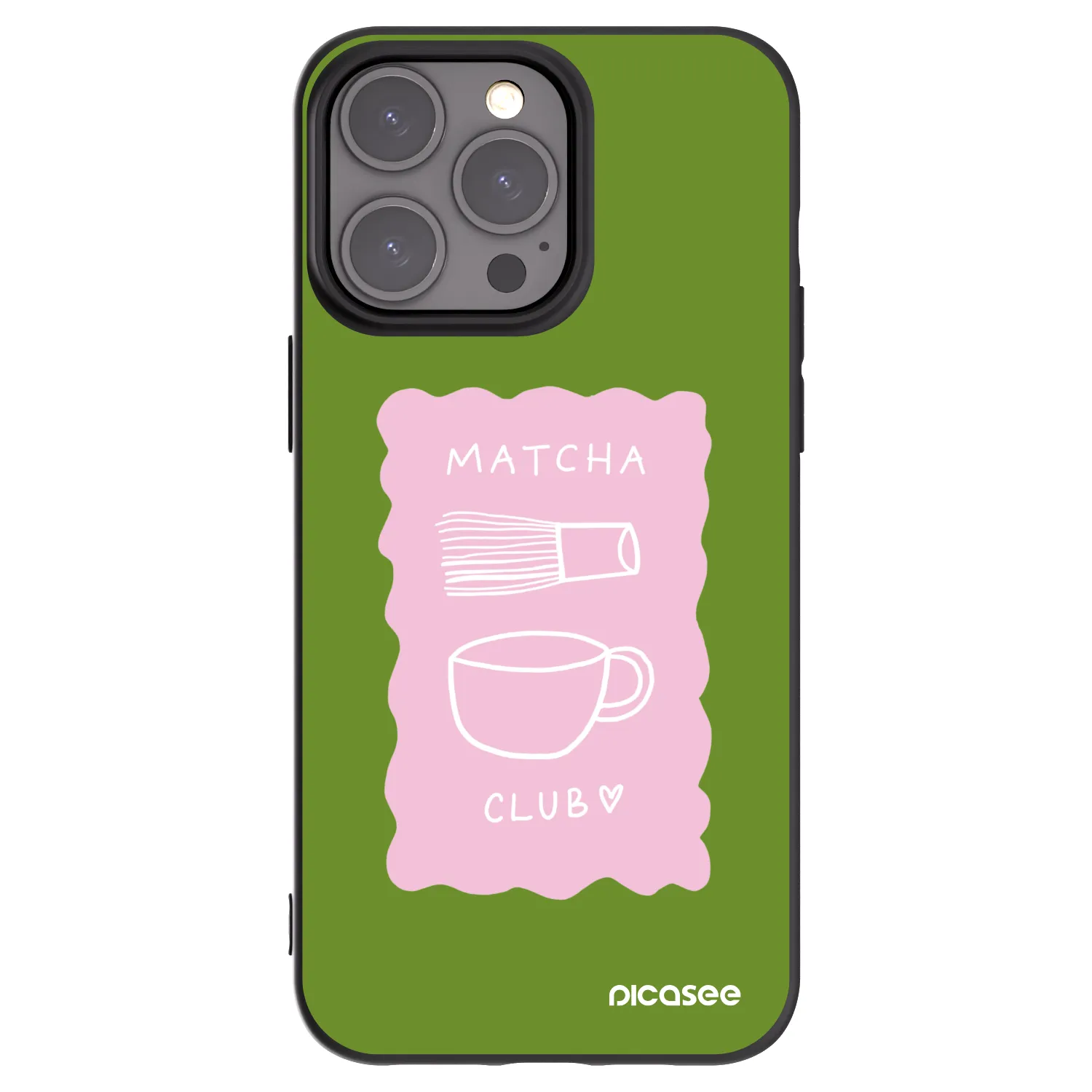 Picasee silikonski črni ovitek za Apple iPhone 15 Pro Max - Matcha club