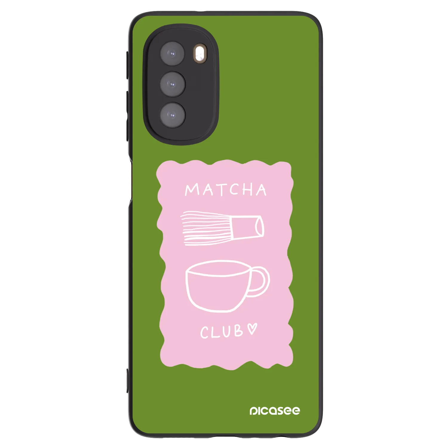 Picasee silikonski črni ovitek za Motorola Moto G51 - Matcha club
