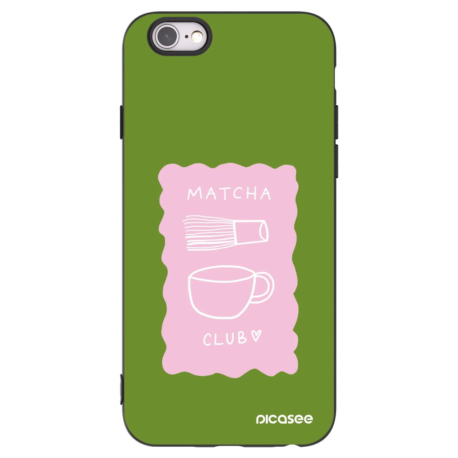 Picasee silikonski črni ovitek za Apple iPhone 6/6S - Matcha club