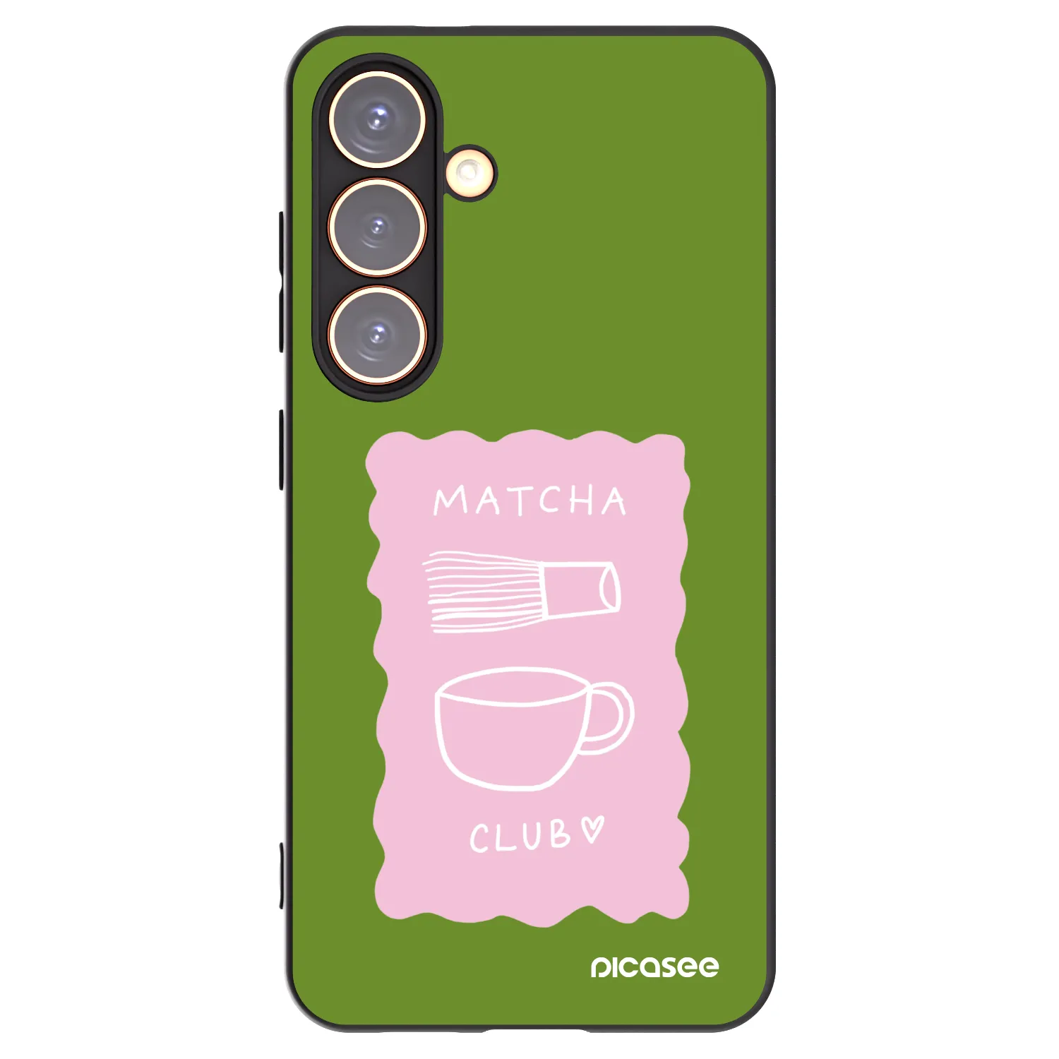 Picasee silikonski črni ovitek za Samsung Galaxy S24 S921B 5G - Matcha club