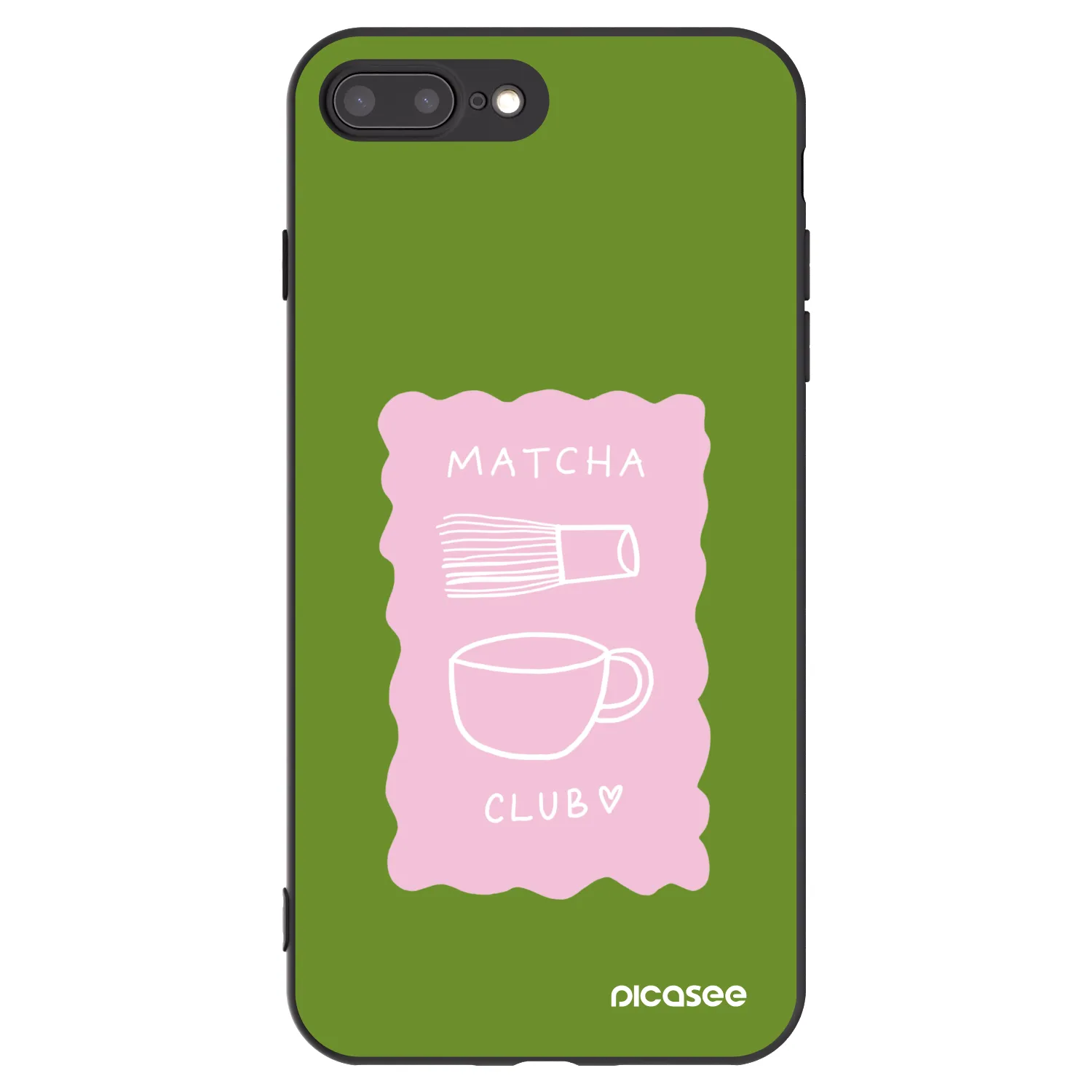 Picasee silikonski črni ovitek za Apple iPhone 7 Plus - Matcha club