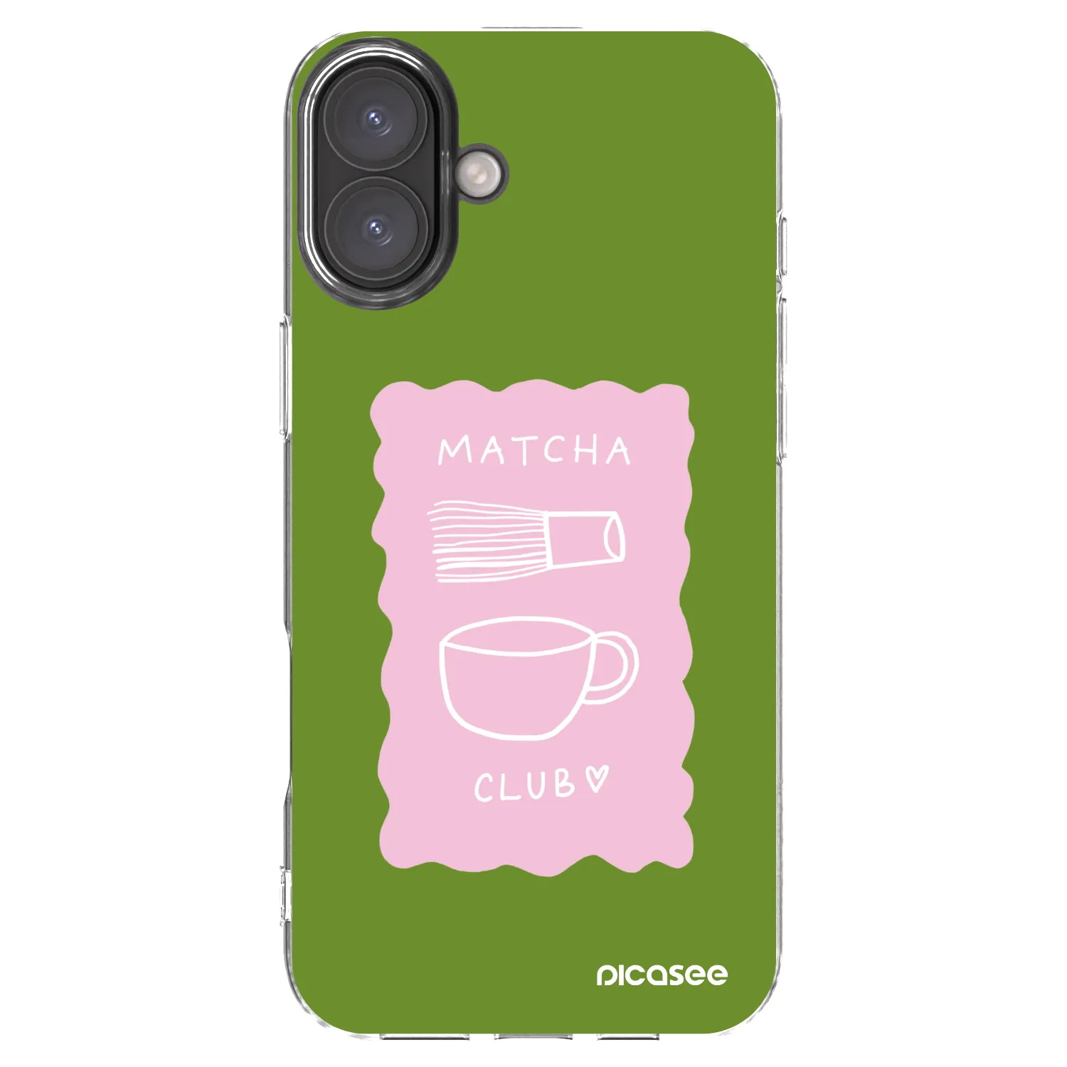 Picasee silikonski prozorni ovitek za Apple iPhone 16 Plus - Matcha club