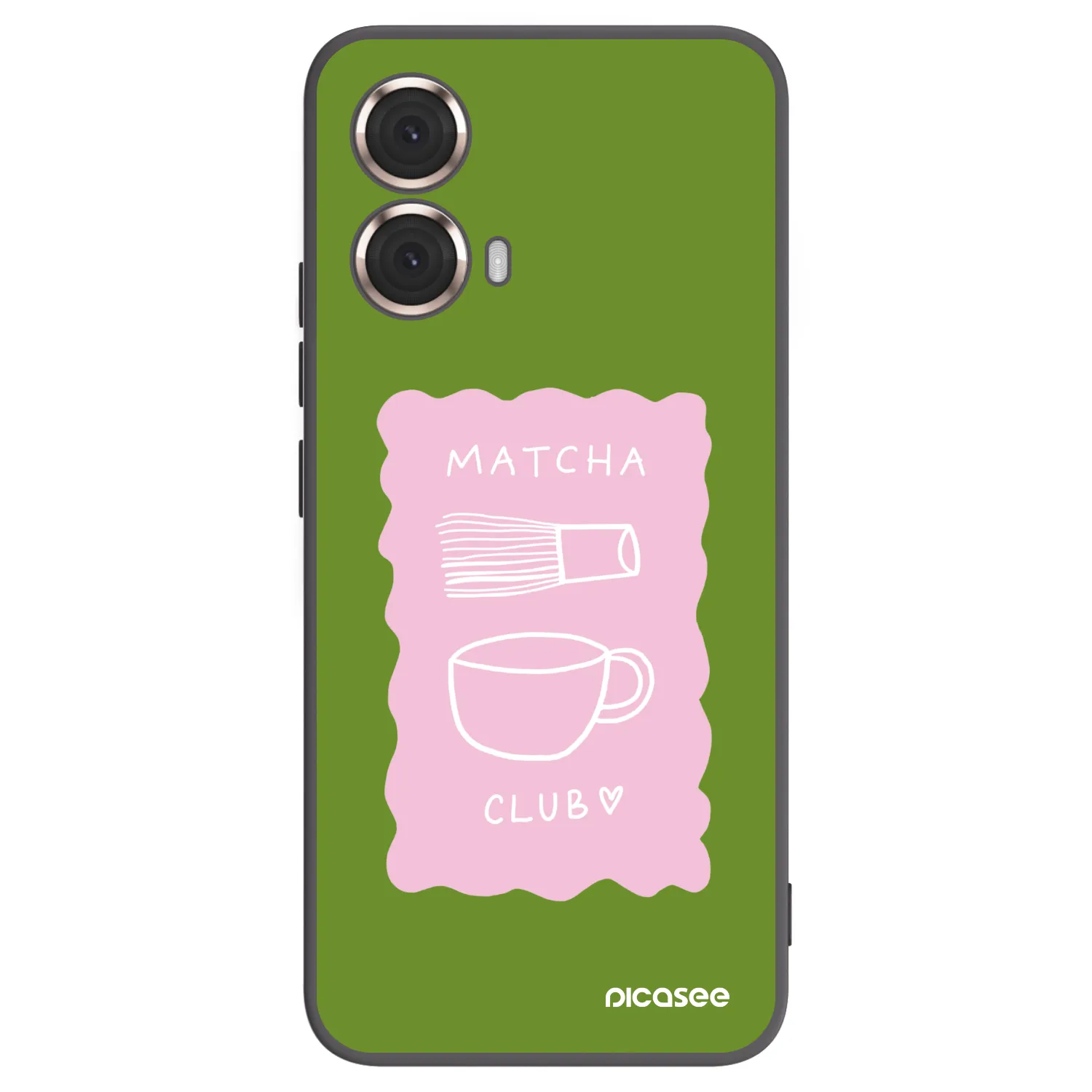 Picasee silikonski črni ovitek za Motorola Moto G85 - Matcha club