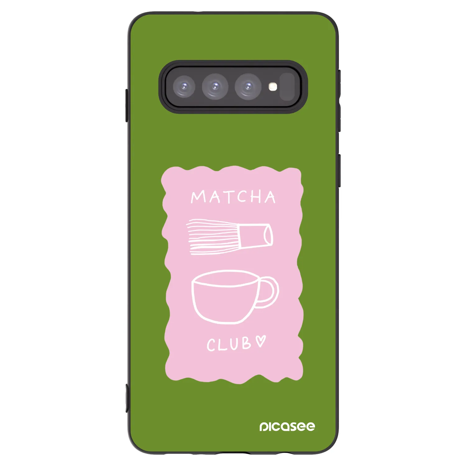 Picasee silikonski črni ovitek za Samsung Galaxy S10 G973 - Matcha club