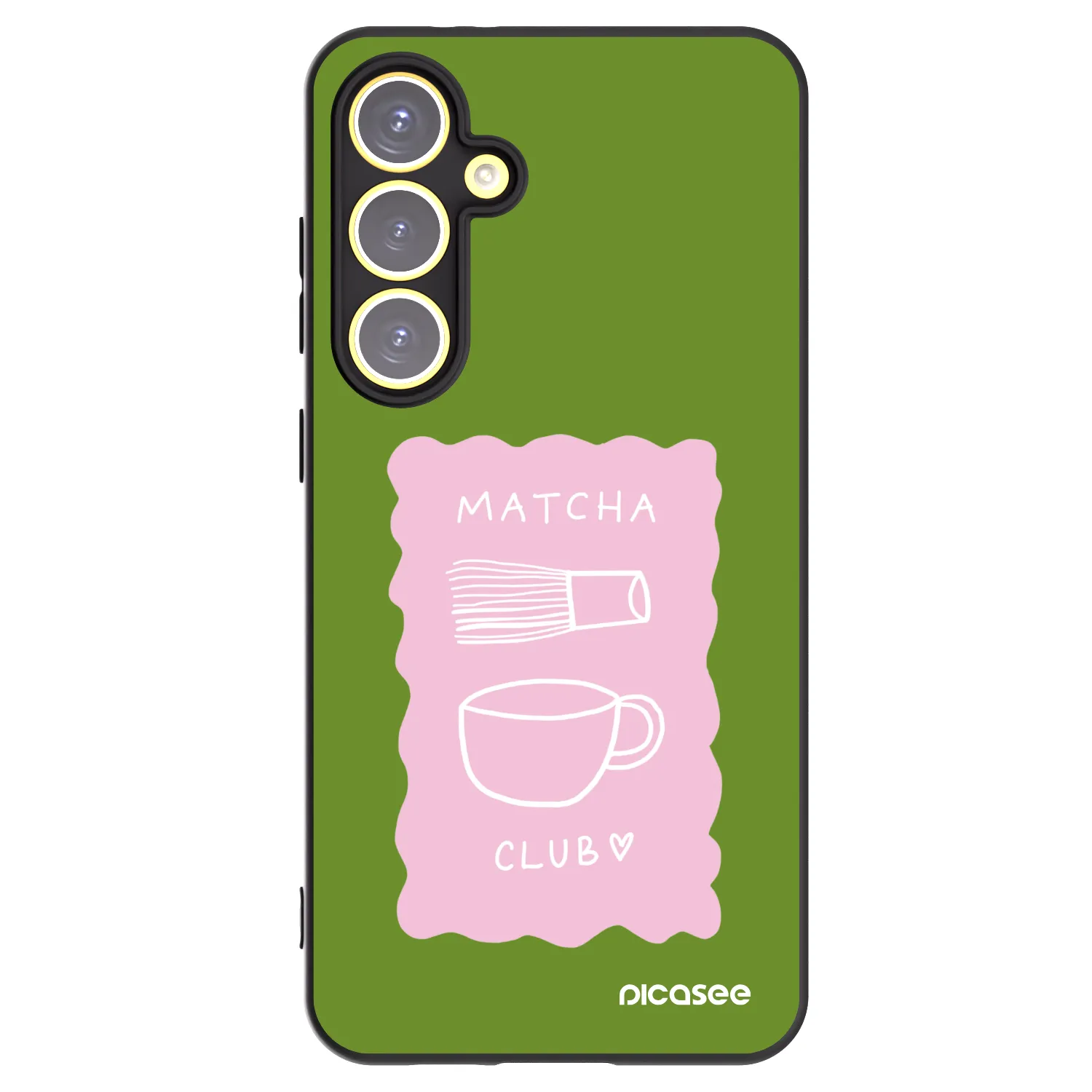 Picasee silikonski črni ovitek za Samsung Galaxy S24 FE S721B - Matcha club
