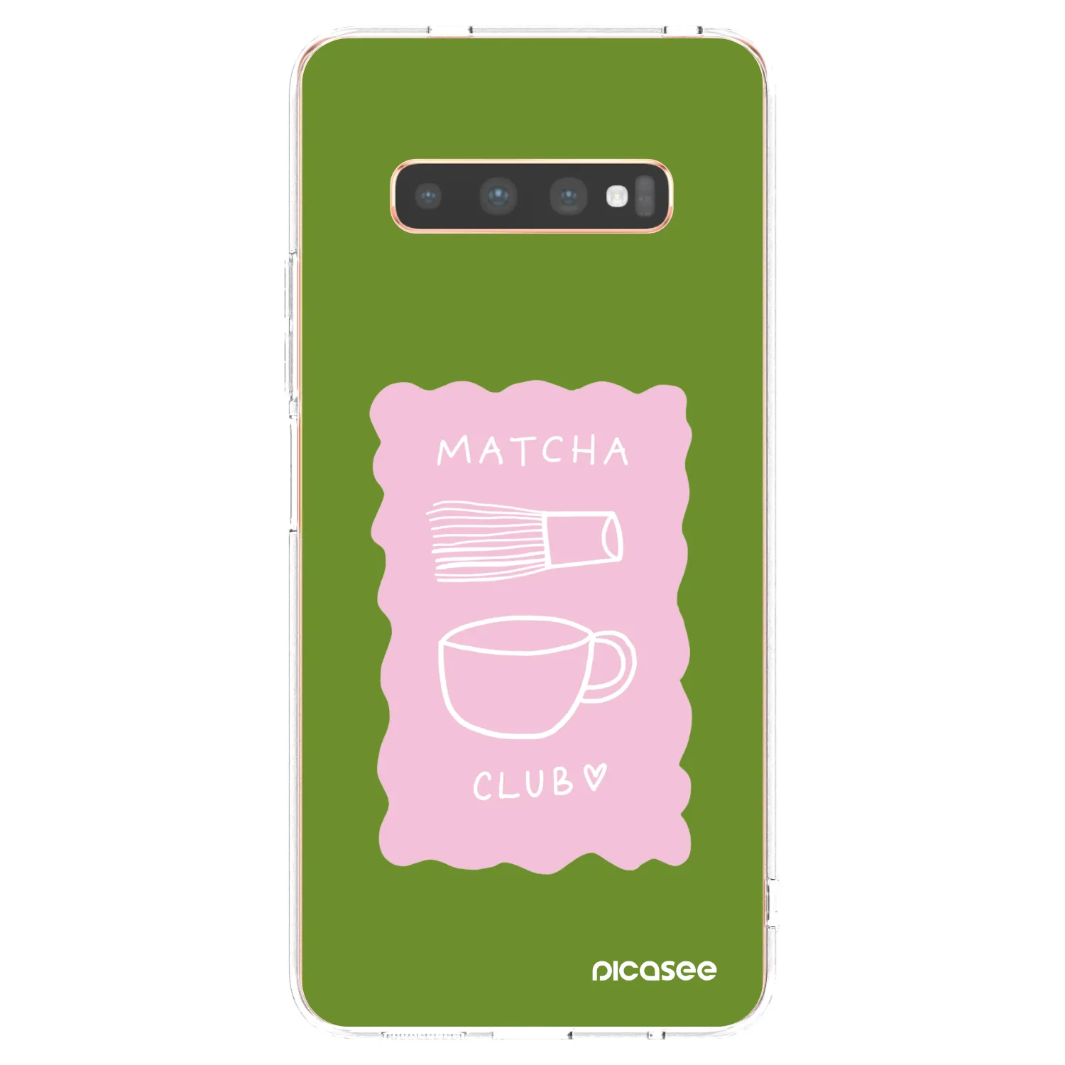 Picasee silikonski prozorni ovitek za Samsung Galaxy S10 Plus G975 - Matcha club