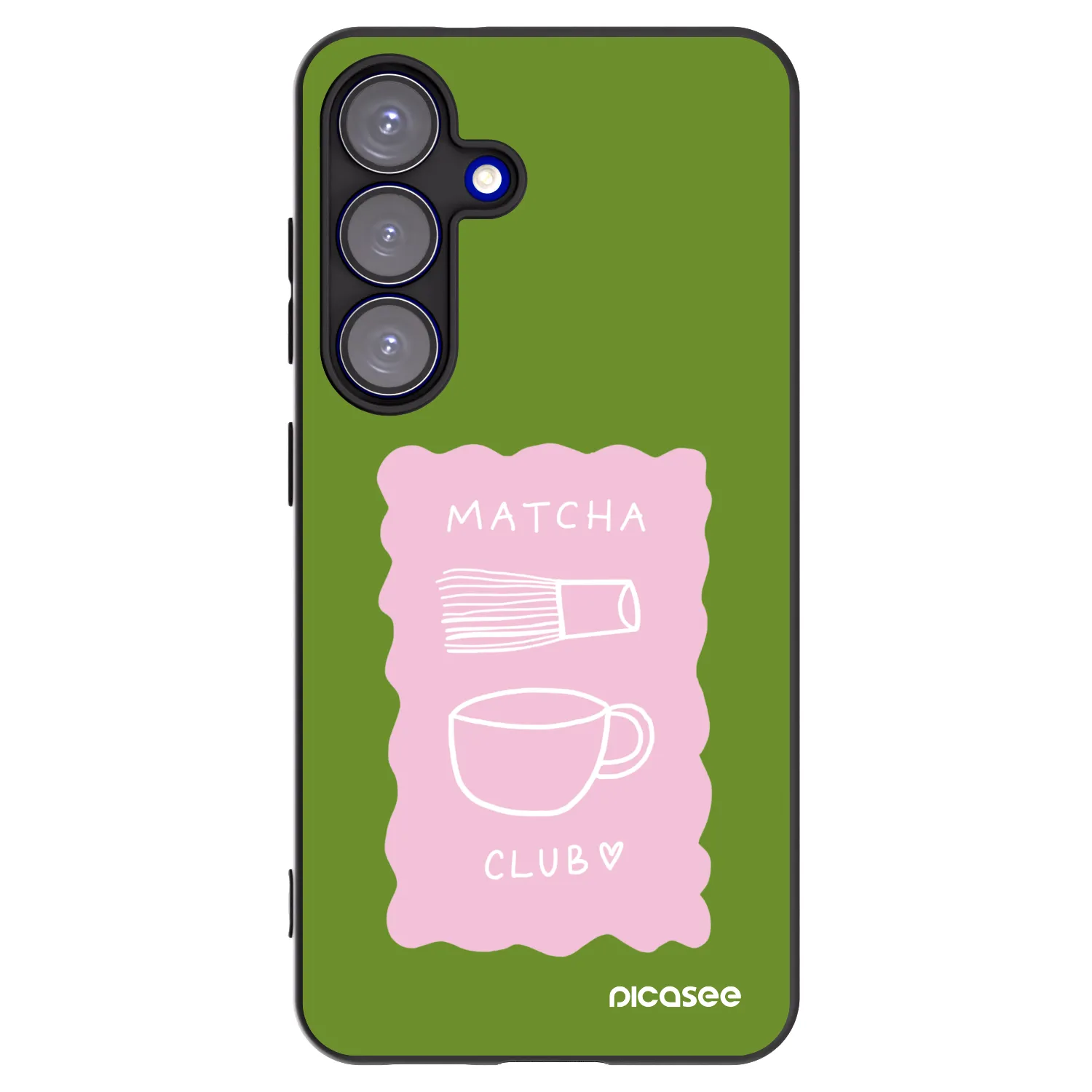 Picasee silikonski črni ovitek za Samsung Galaxy S25 5G - Matcha club