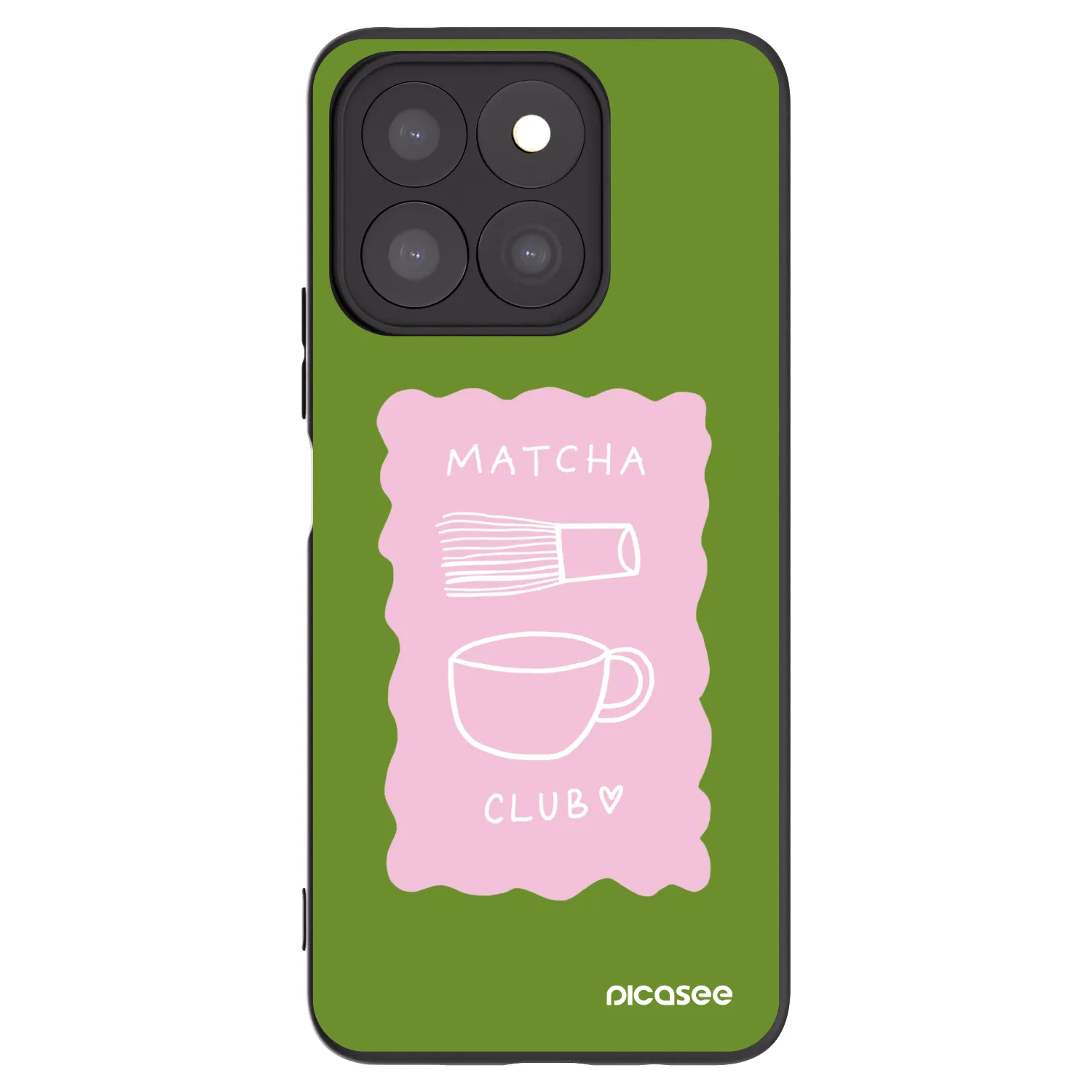 Picasee silikonski črni ovitek za Honor X8c - Matcha club