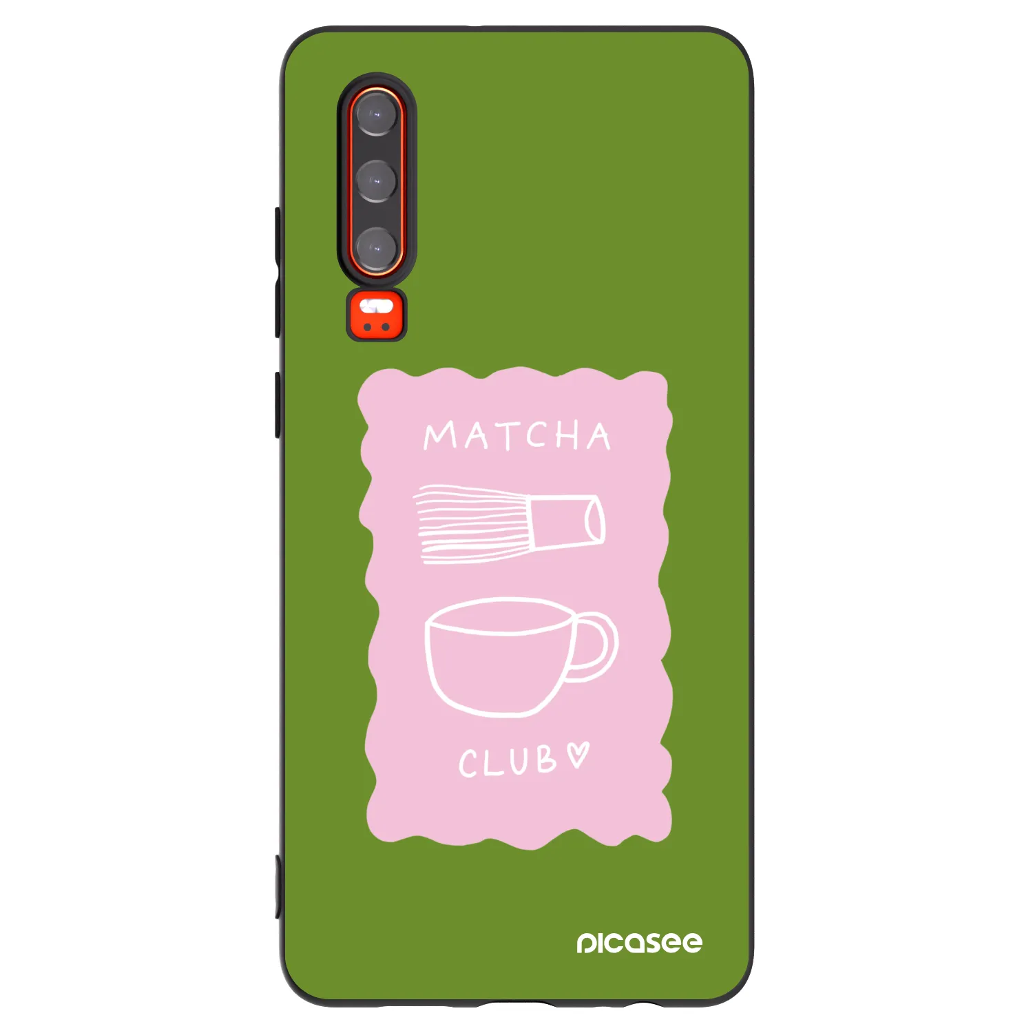 Picasee silikonski črni ovitek za Huawei P30 - Matcha club