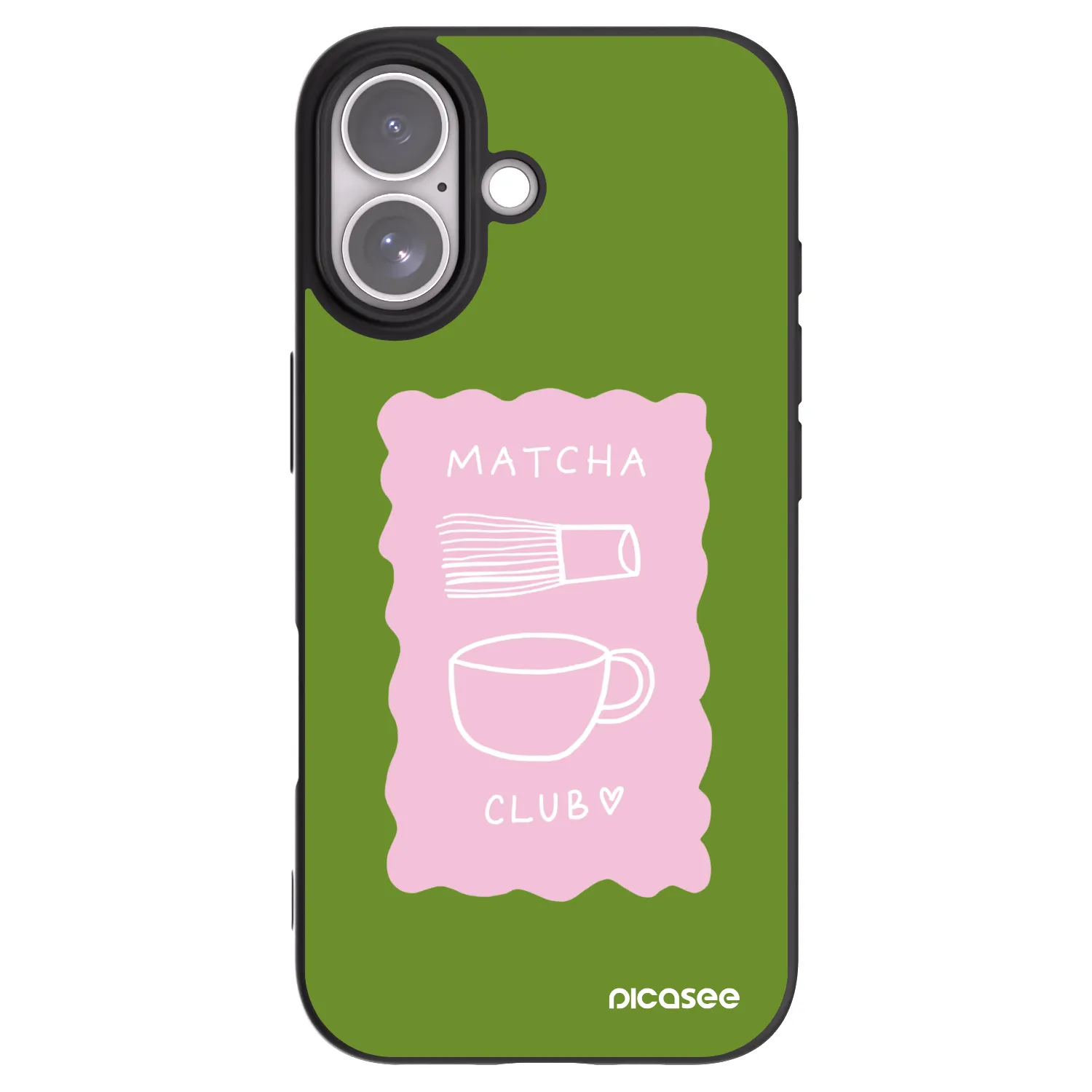 Picasee silikonski črni ovitek za Apple iPhone 17 - Matcha club