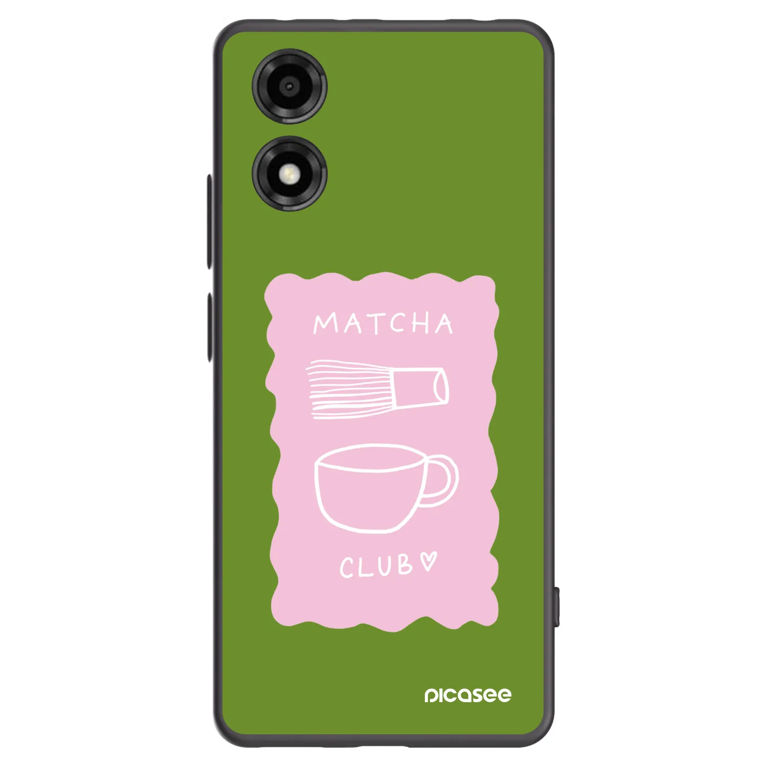 Picasee silikonski črni ovitek za Motorola Moto E14 - Matcha club