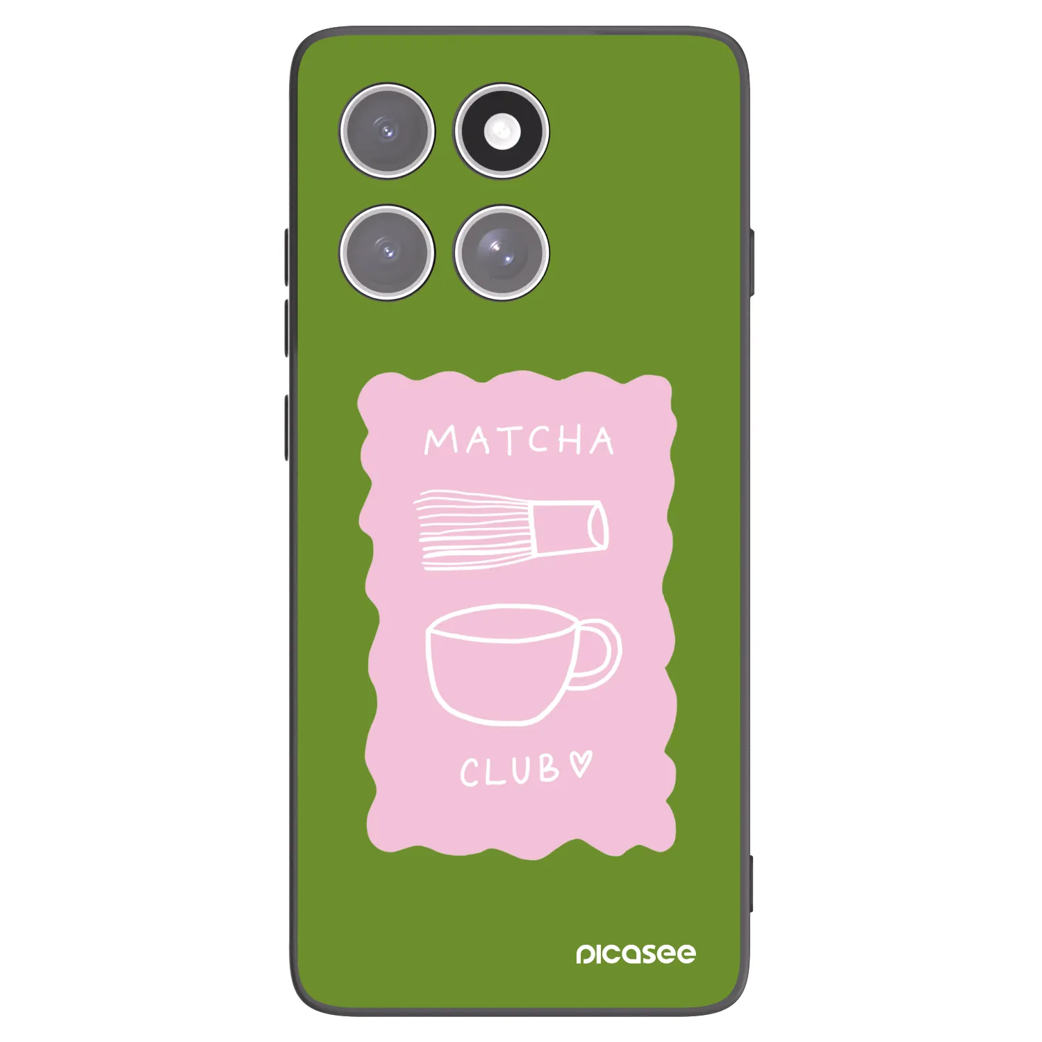 Picasee silikonski črni ovitek za Motorola Edge 60 Pro - Matcha club