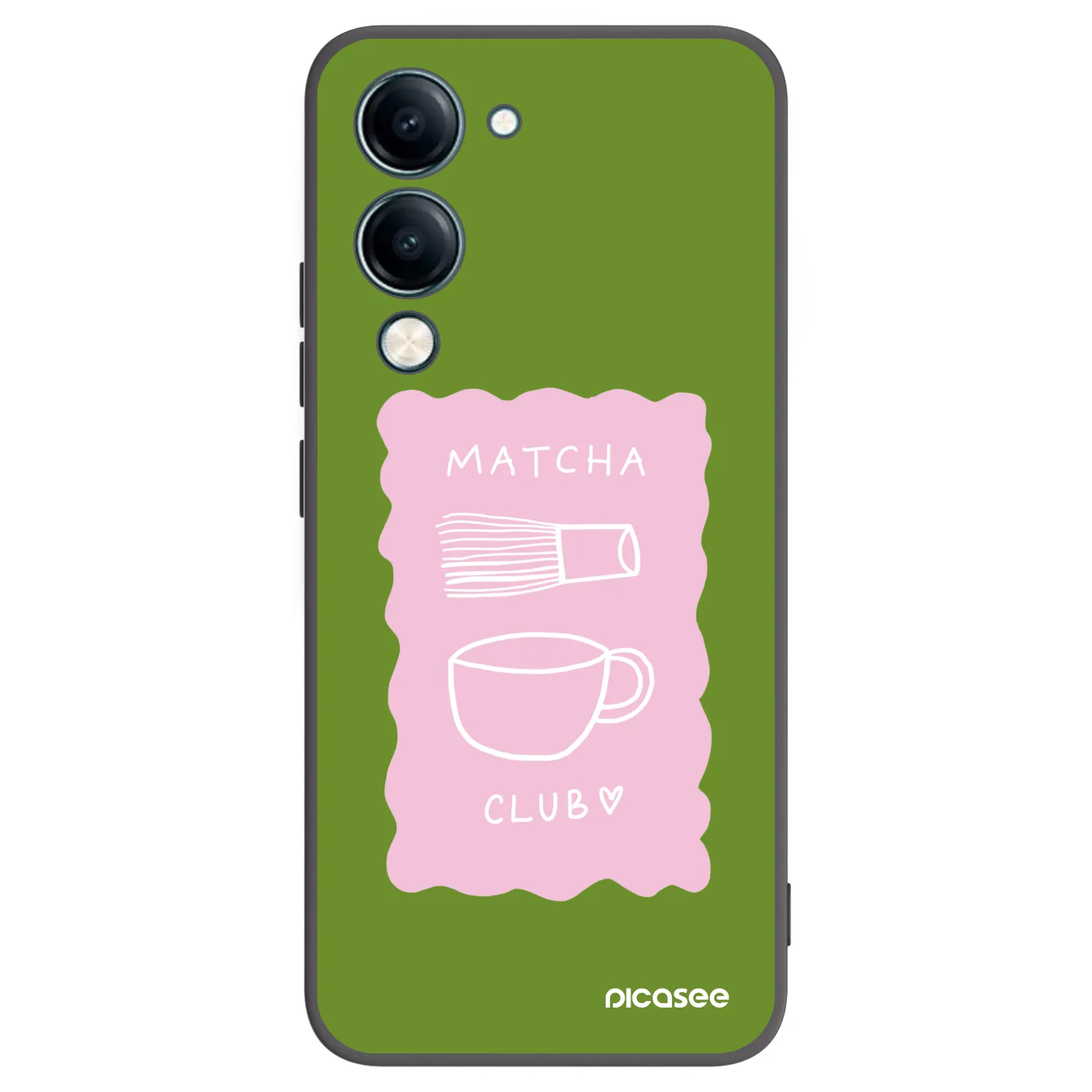 Picasee silikonski črni ovitek za Vivo Y29s 5G - Matcha club