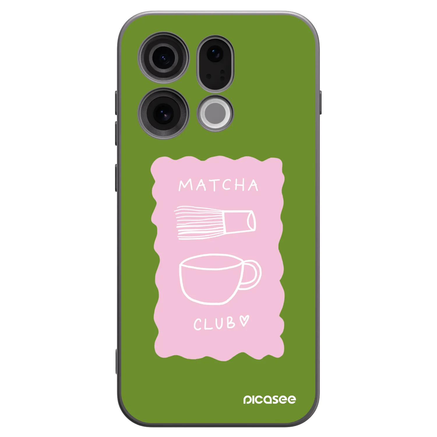 Picasee silikonski črni ovitek za OPPO Find X9 - Matcha club