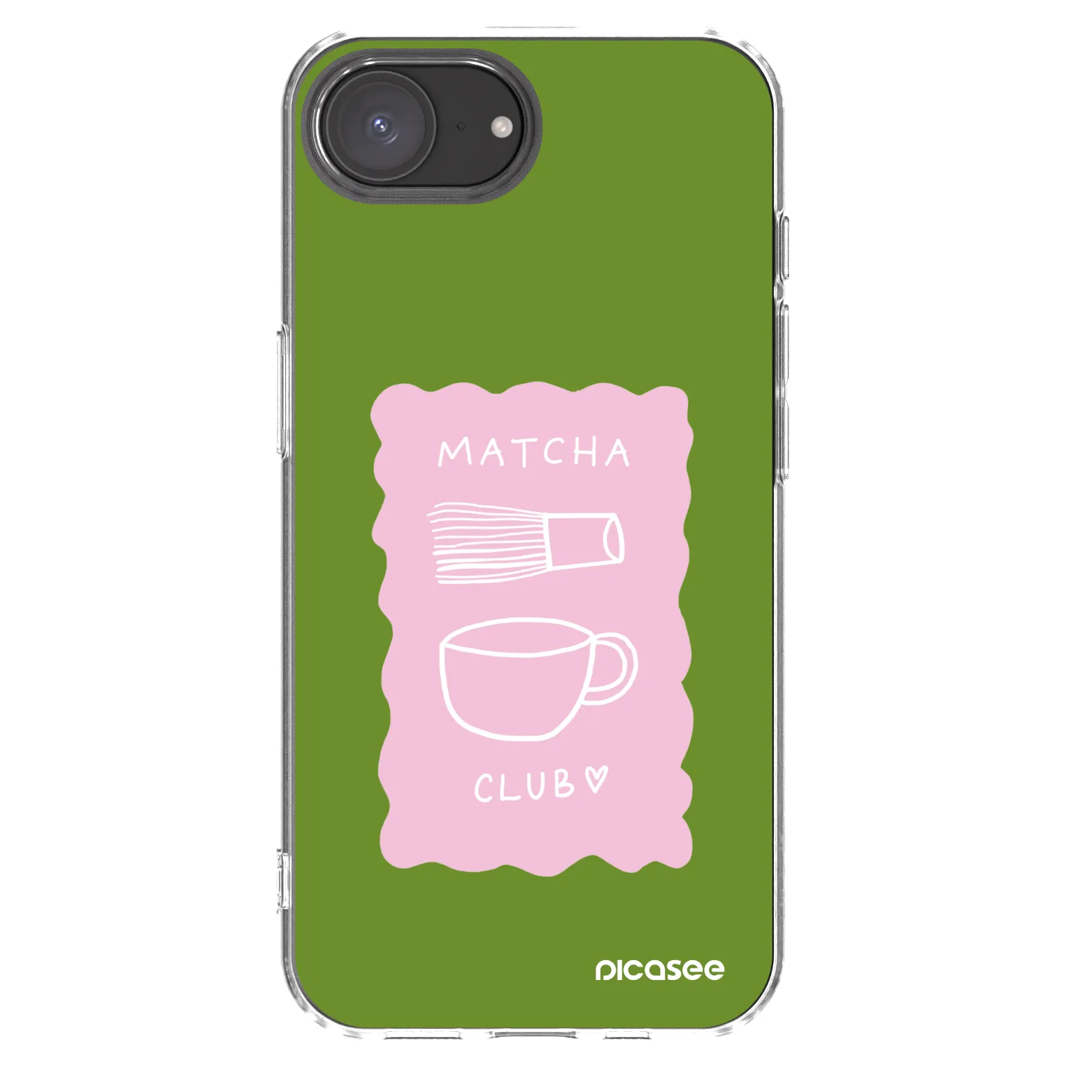 Picasee silikonski prozorni ovitek za Apple iPhone 17e - Matcha club