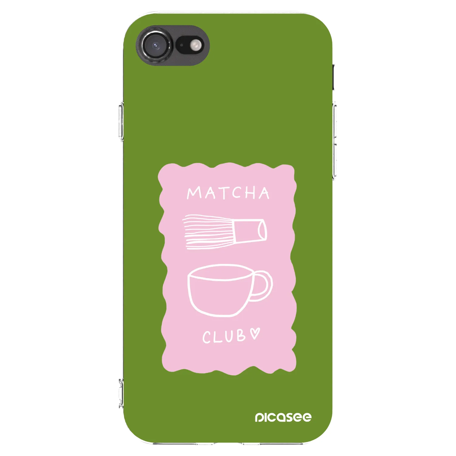 Picasee silikonski prozorni ovitek za Apple iPhone SE 2020 - Matcha club