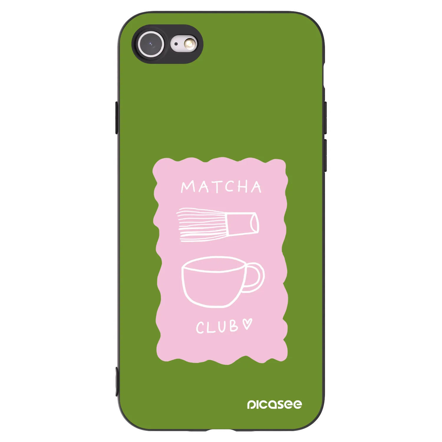 Picasee silikonski črni ovitek za Apple iPhone SE 2020 - Matcha club