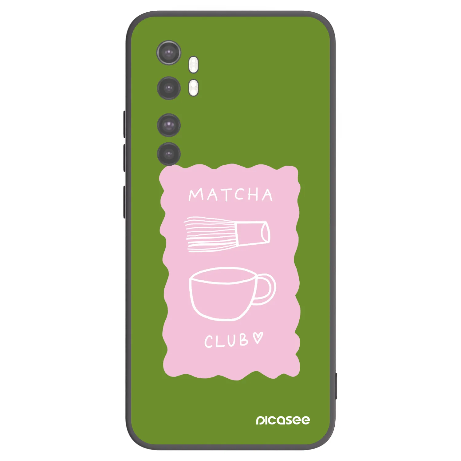Picasee silikonski črni ovitek za Xiaomi Mi Note 10 Lite - Matcha club