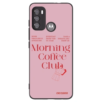 Picasee silikonski črni ovitek za Motorola Moto G60 - Morning