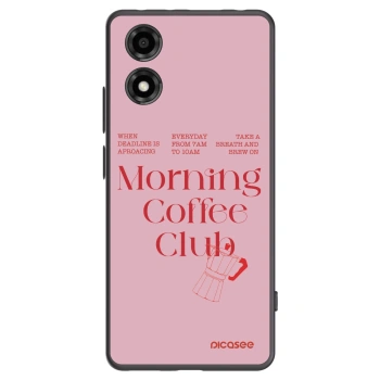 Picasee silikonski črni ovitek za Motorola Moto E14 - Morning