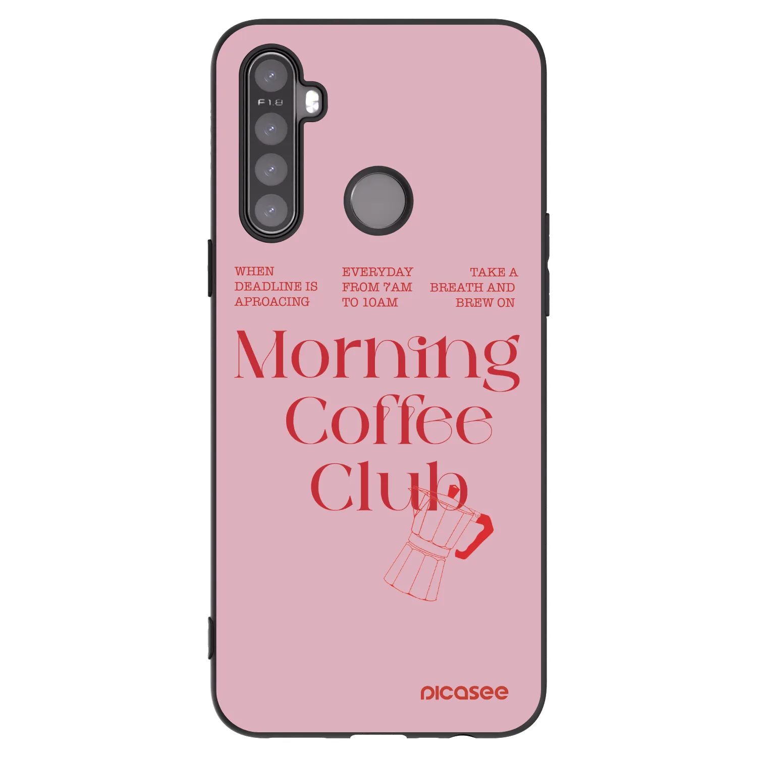 Picasee silikonski črni ovitek za Realme 5 - Morning