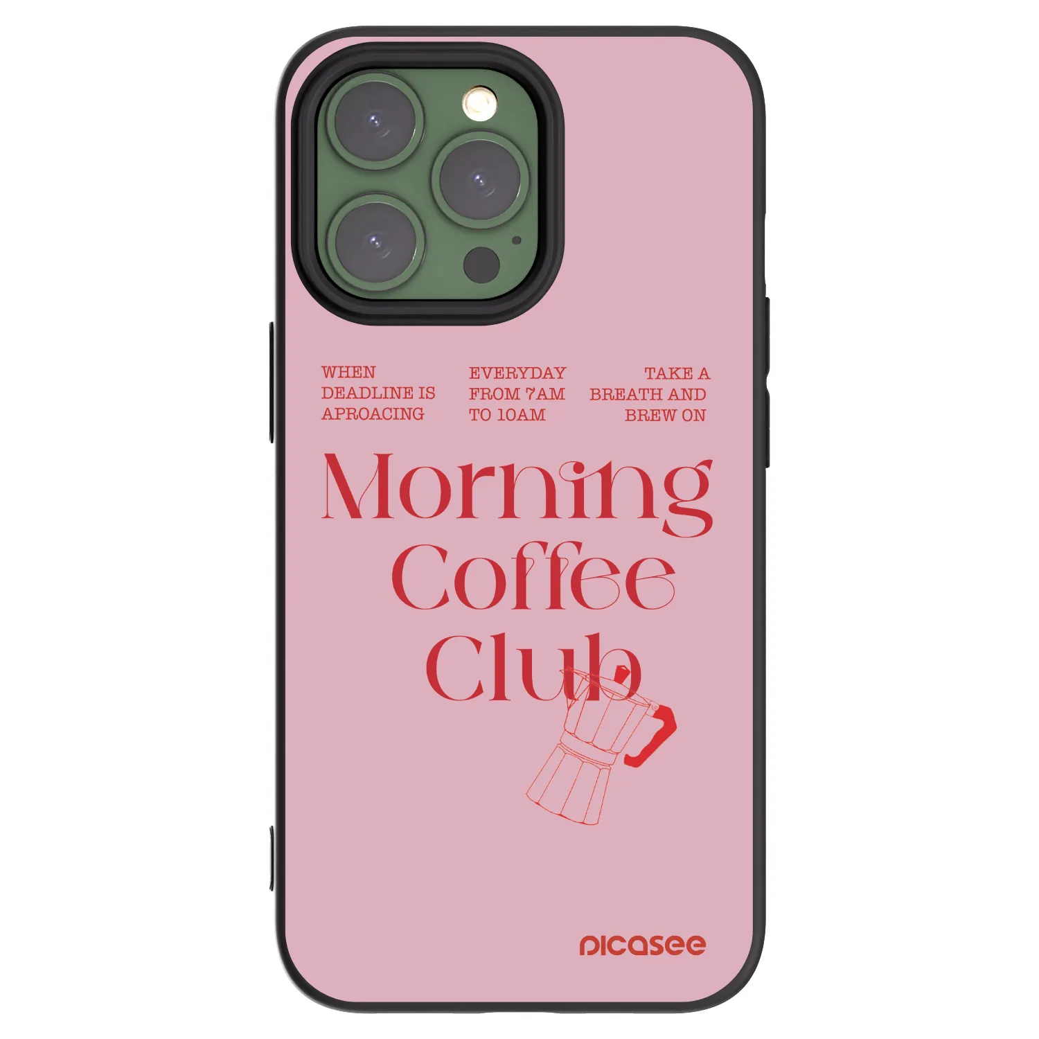 Picasee silikonski črni ovitek za Apple iPhone 13 Pro - Morning