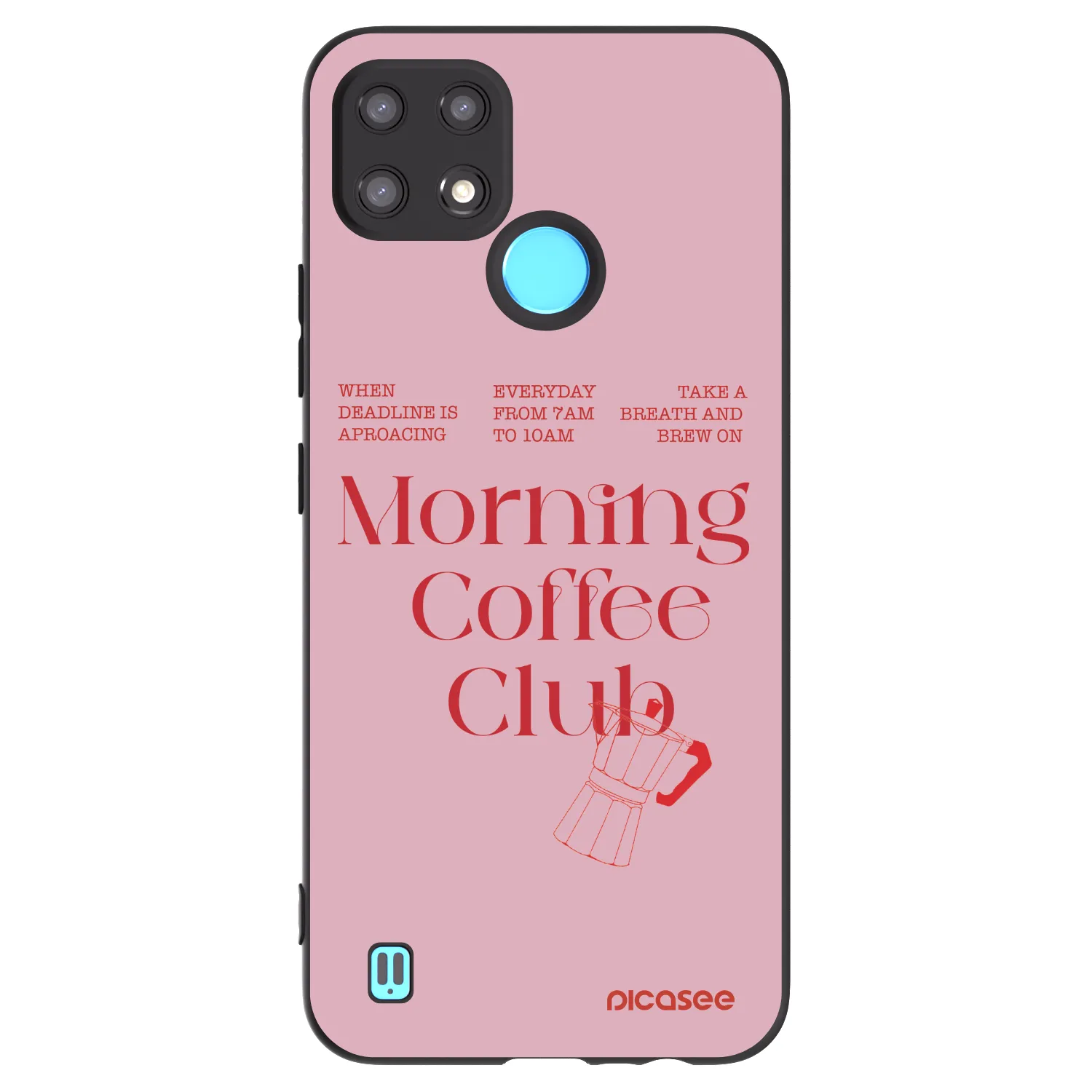 Picasee silikonski črni ovitek za Realme C21 - Morning