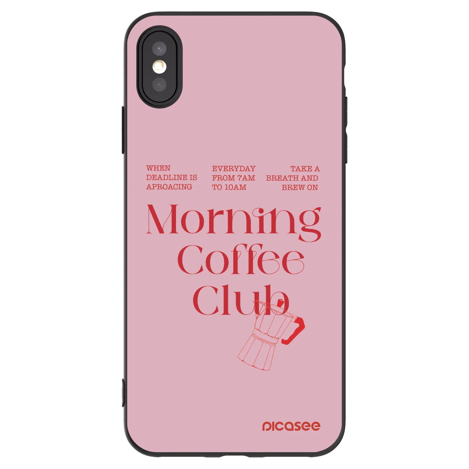 Picasee silikonski črni ovitek za Apple iPhone XS Max - Morning