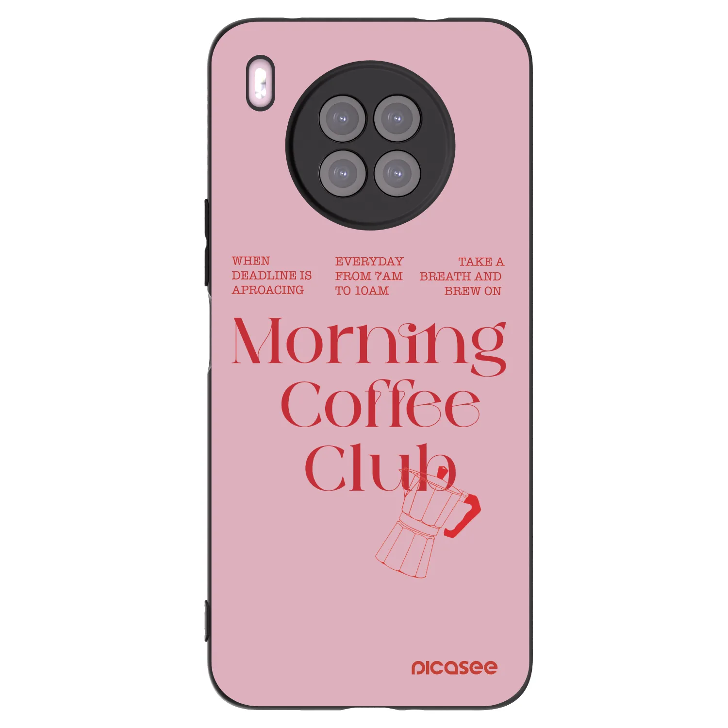 Picasee silikonski črni ovitek za Huawei Nova 8i - Morning