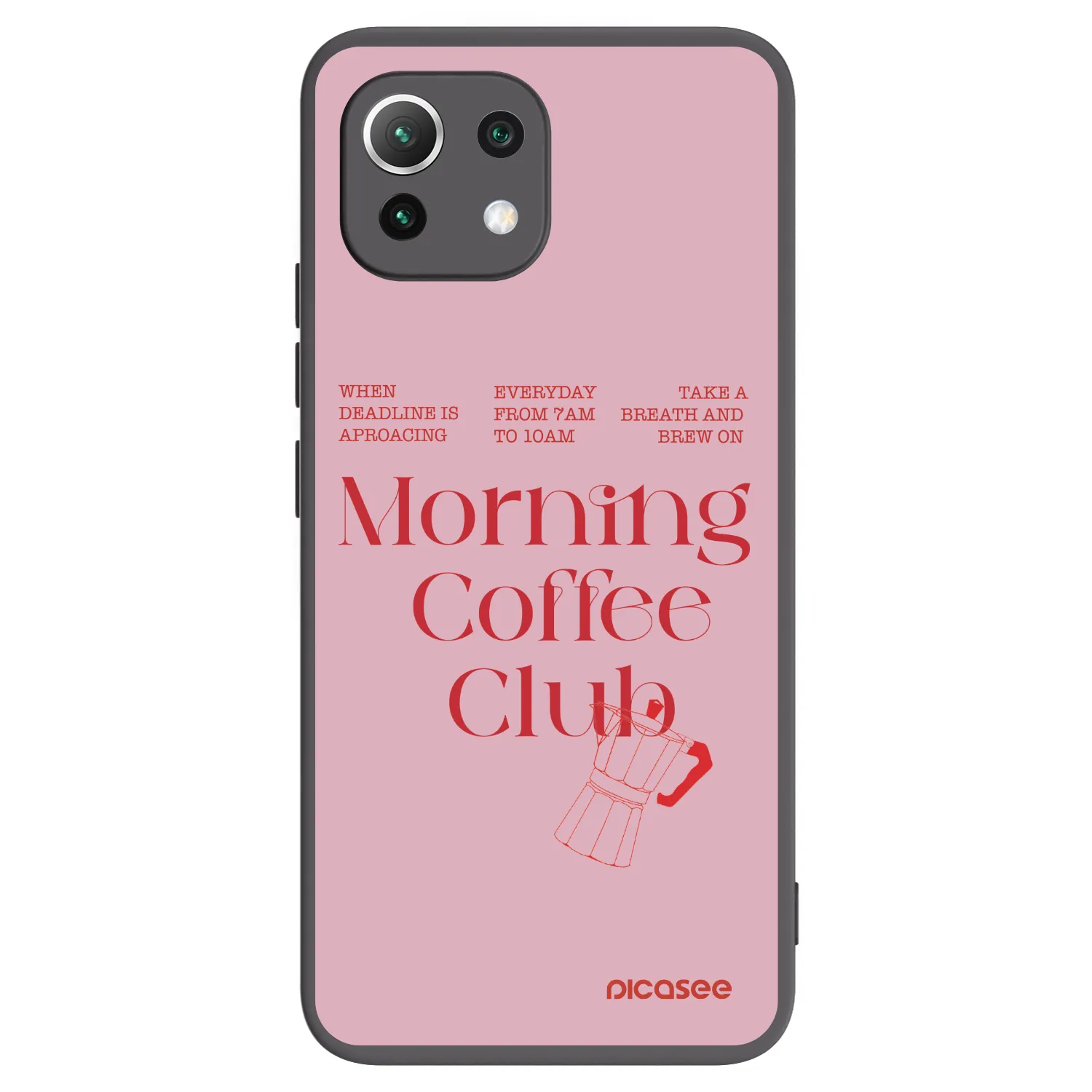Picasee silikonski črni ovitek za Xiaomi 11 Lite 5G NE - Morning
