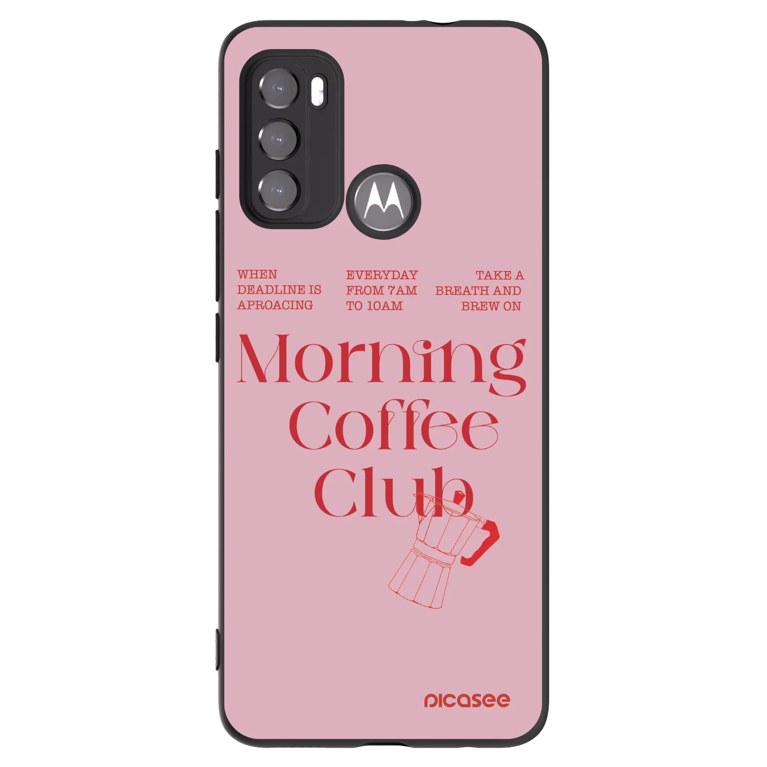 Picasee silikonski črni ovitek za Motorola Moto G60 - Morning
