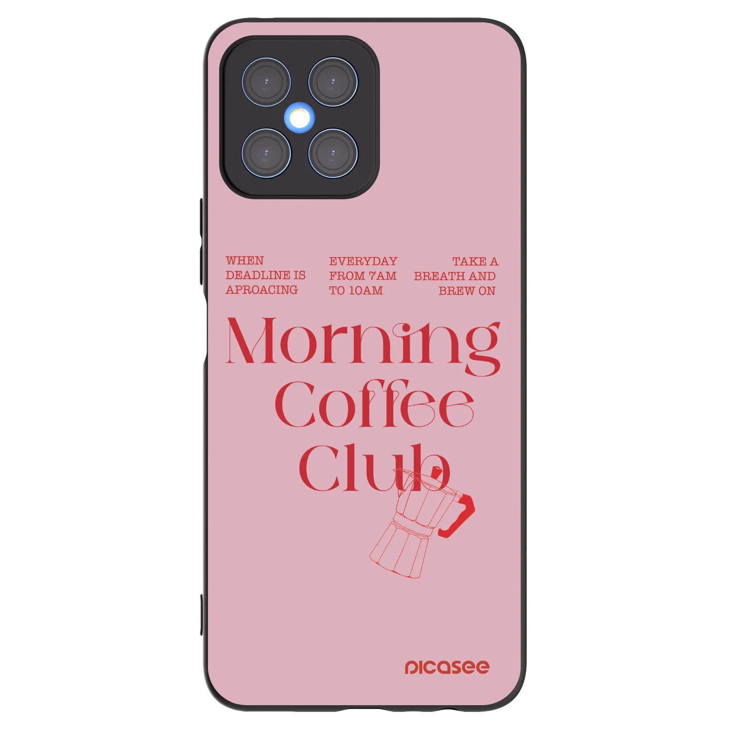 Picasee silikonski črni ovitek za Honor X8 4G - Morning