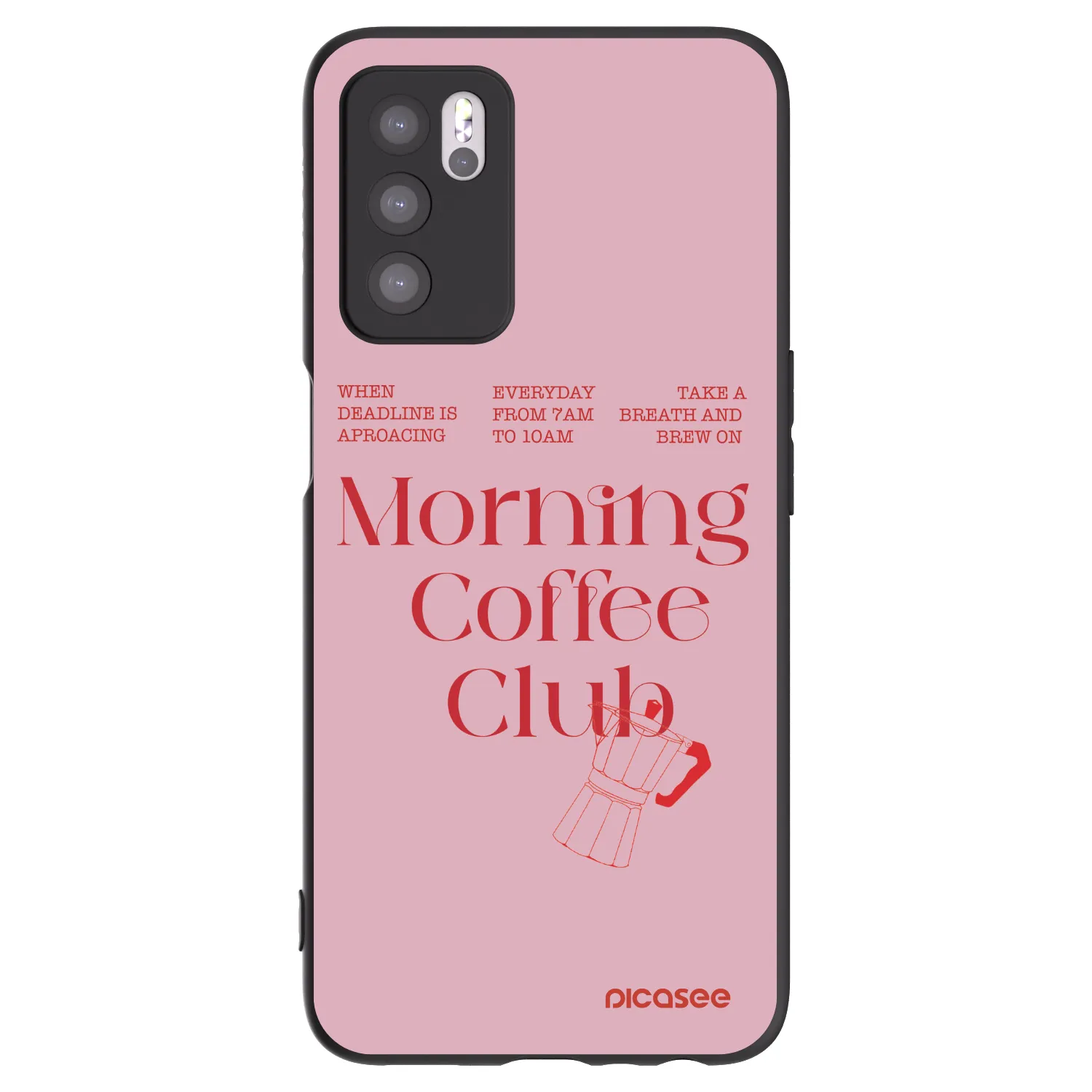 Picasee silikonski črni ovitek za OPPO A16s - Morning