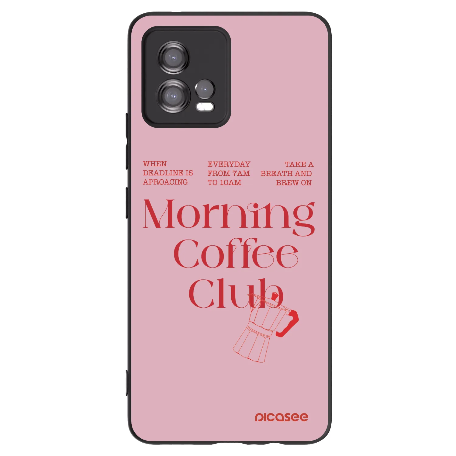 Picasee silikonski črni ovitek za Motorola Moto G72 - Morning