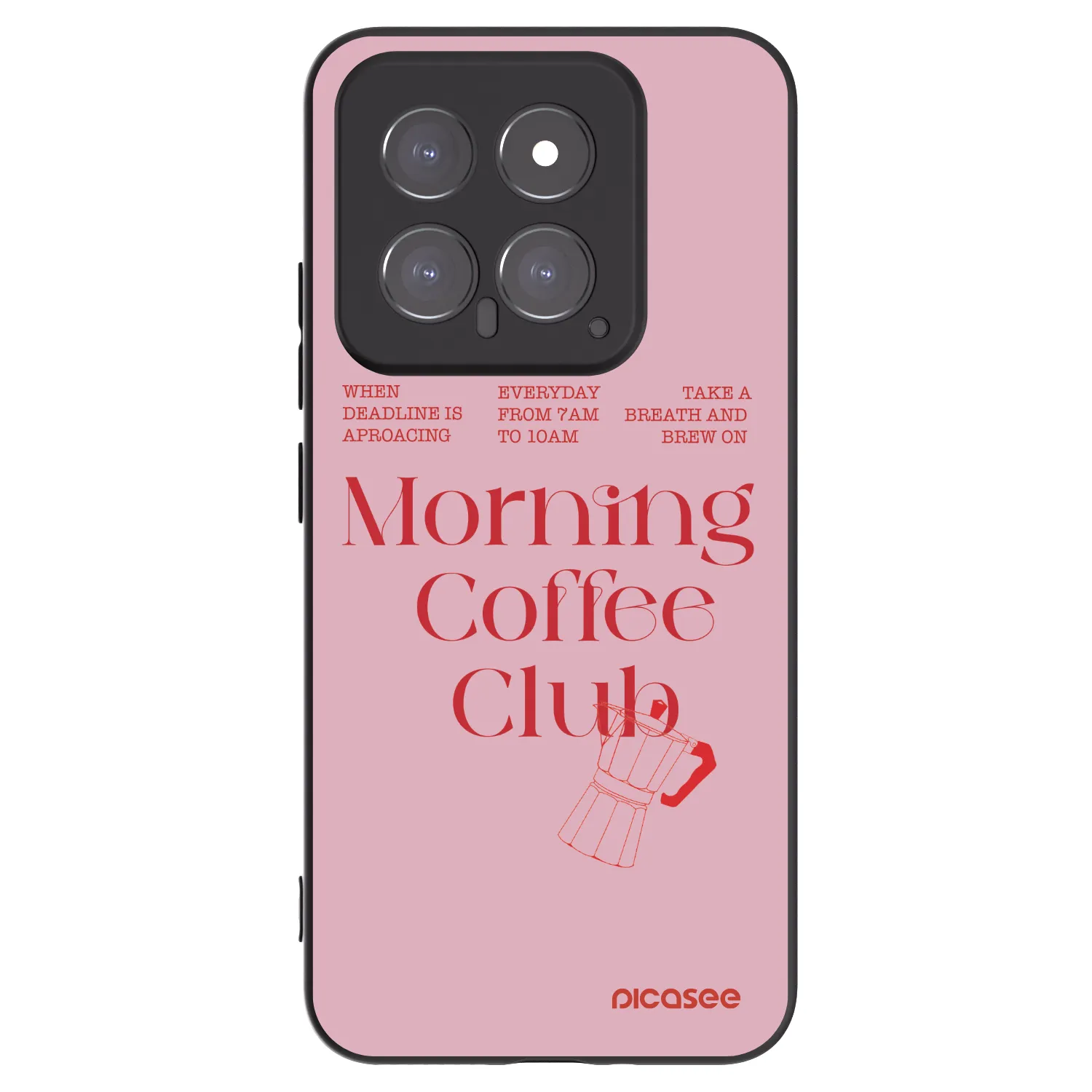 Picasee silikonski črni ovitek za Xiaomi 14 - Morning