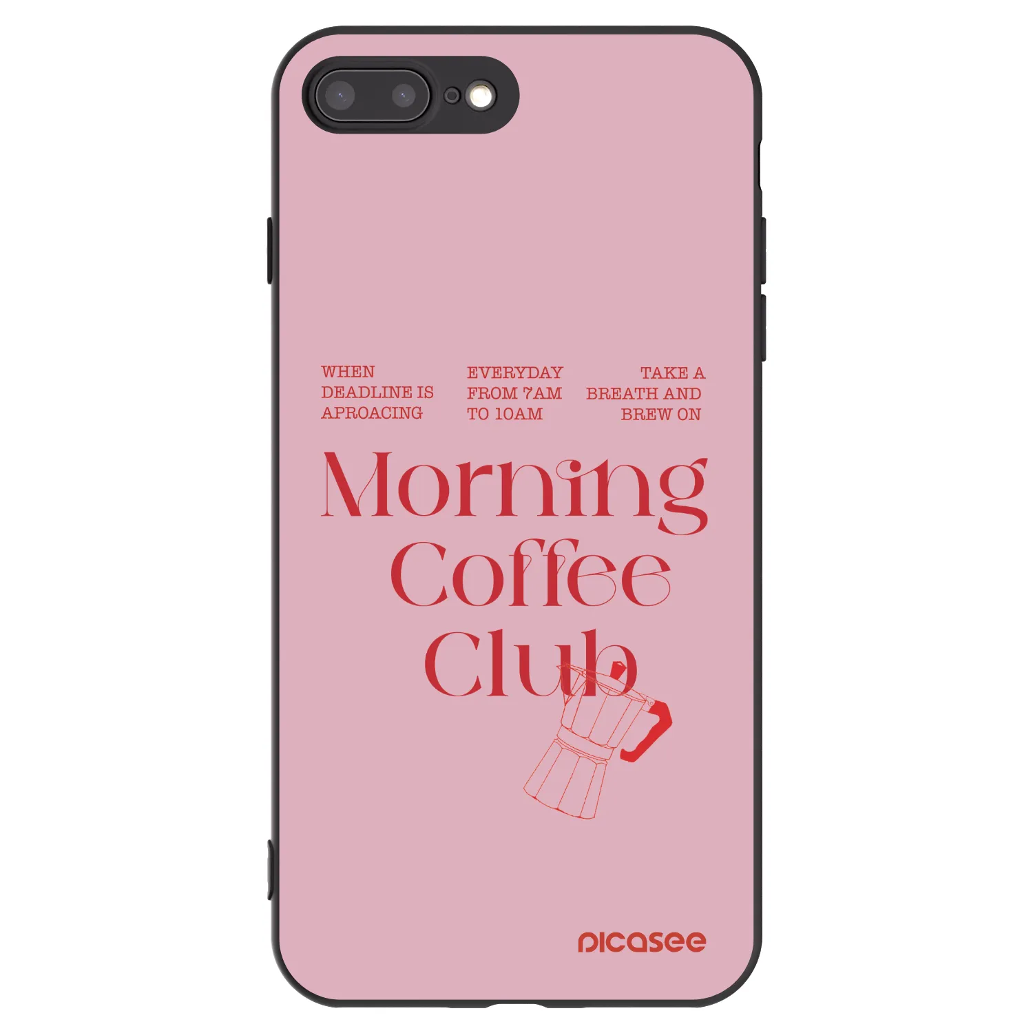 Picasee silikonski črni ovitek za Apple iPhone 7 Plus - Morning