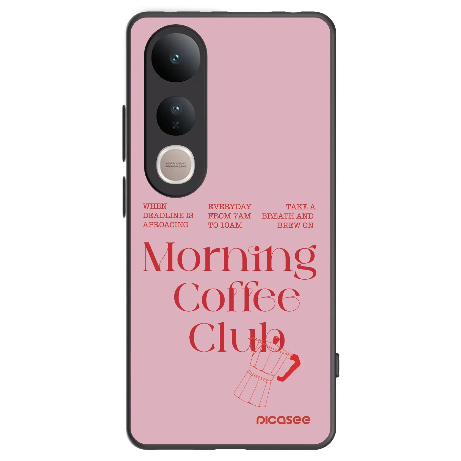 Picasee silikonski črni ovitek za Vivo V50 Lite 5G - Morning