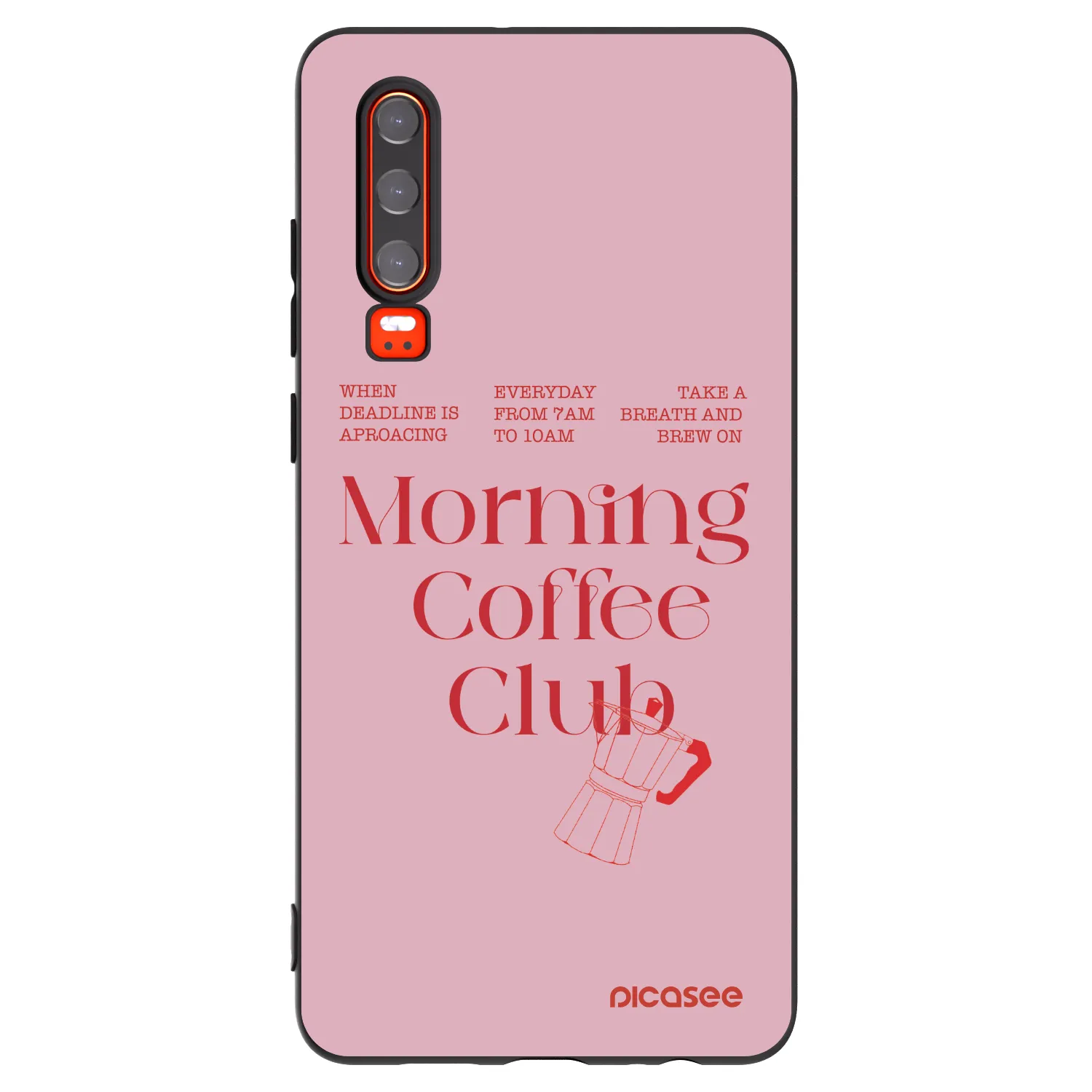Picasee silikonski črni ovitek za Huawei P30 - Morning