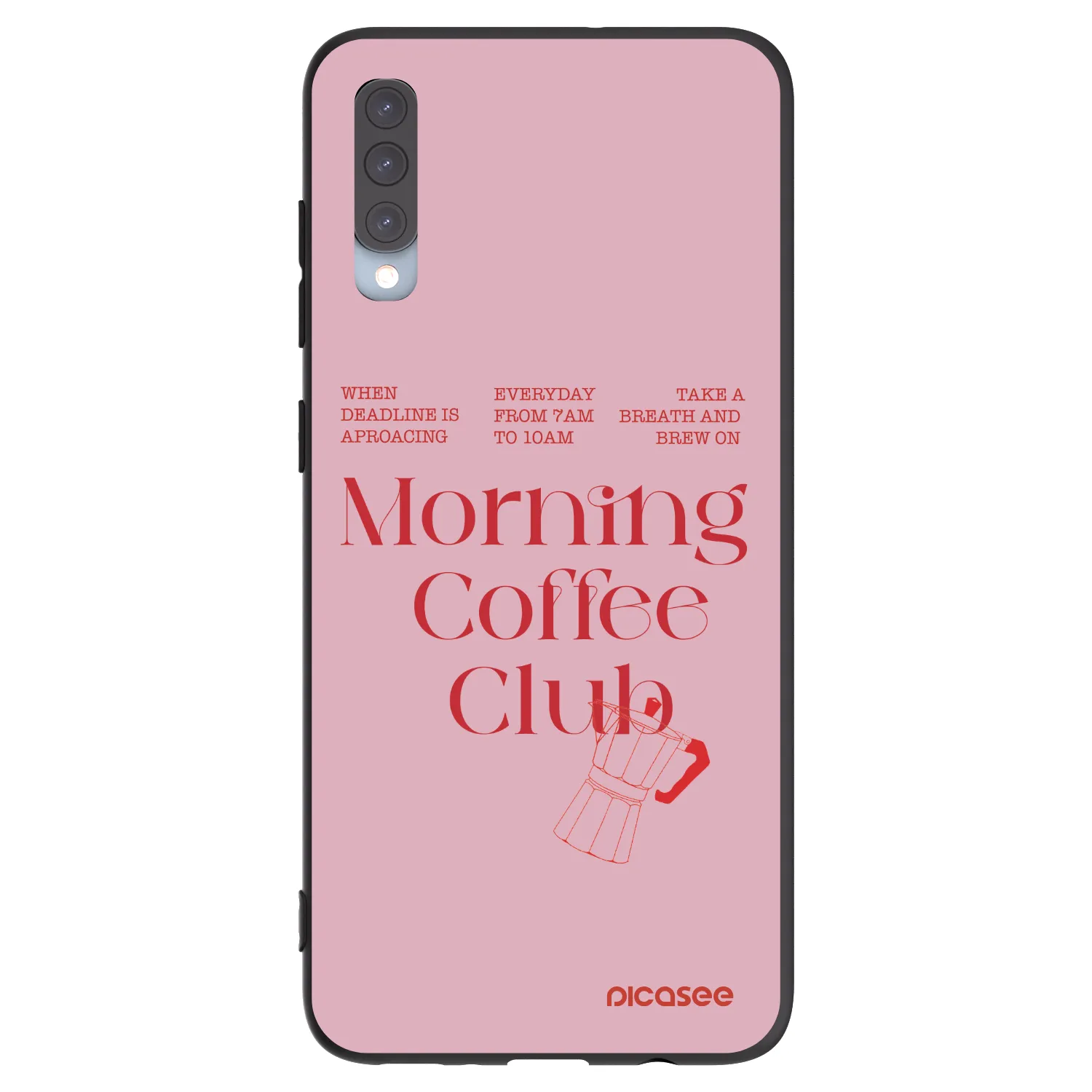 Picasee silikonski črni ovitek za Samsung Galaxy A70 A705F - Morning