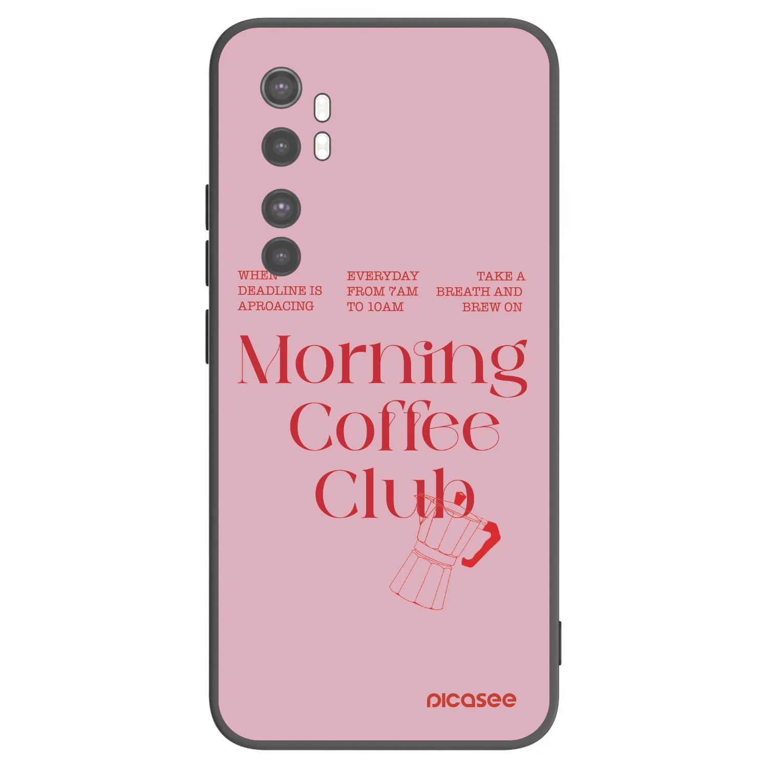 Picasee silikonski črni ovitek za Xiaomi Mi Note 10 Lite - Morning