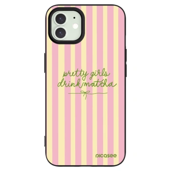Picasee silikonski črni ovitek za Apple iPhone 12 - Pretty matcha
