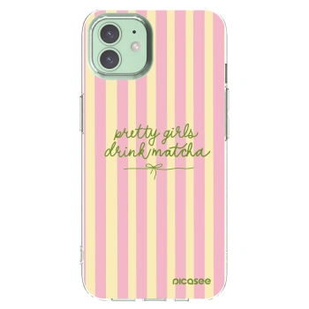 Picasee silikonski prozorni ovitek za Apple iPhone 12 Pro - Pretty matcha