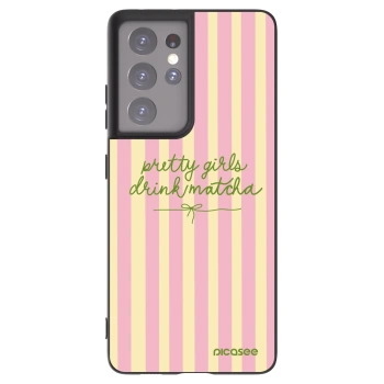 Picasee silikonski črni ovitek za Samsung Galaxy S21 Ultra 5G G998B - Pretty matcha