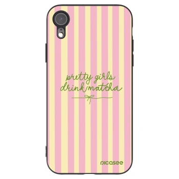 Picasee silikonski črni ovitek za Apple iPhone XR - Pretty matcha