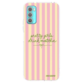 Picasee silikonski prozorni ovitek za Motorola Moto G60 - Pretty matcha
