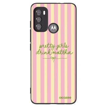 Picasee silikonski črni ovitek za Motorola Moto G60 - Pretty matcha