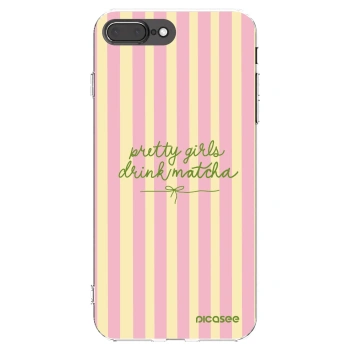 Picasee silikonski prozorni ovitek za Apple iPhone 8 Plus - Pretty matcha