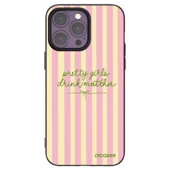 Picasee silikonski črni ovitek za Apple iPhone 14 Pro Max - Pretty matcha
