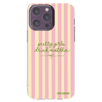 Picasee silikonski prozorni ovitek za Apple iPhone 14 Pro Max - Pretty matcha