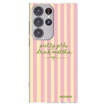 Picasee silikonski prozorni ovitek za Samsung Galaxy S23 Ultra 5G - Pretty matcha
